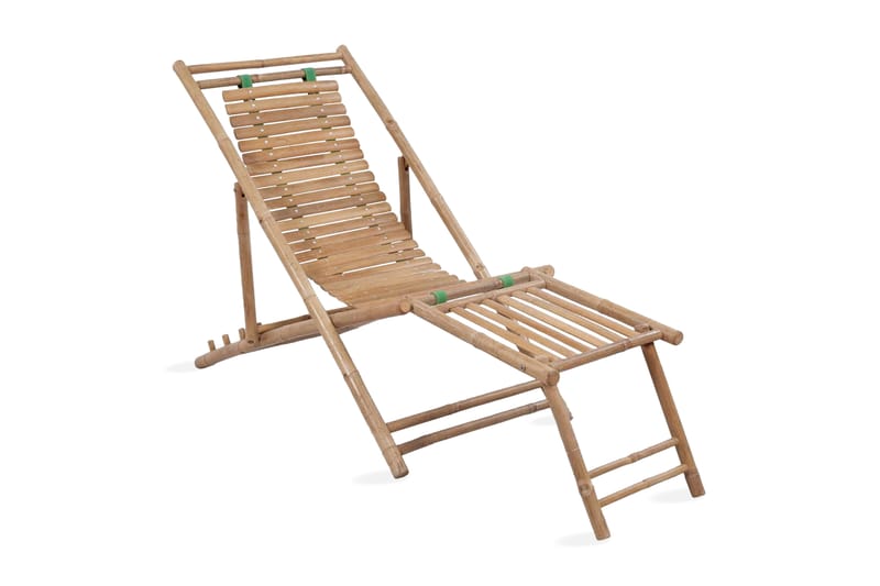 Solstol med fotstöd bambu - Brun - Utemöbler & utemiljö - Utestol & trädgårdsstol - Solstol