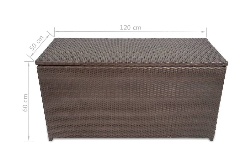 Dynbox 120x50x60 cm konstrotting brun - Brun - Utemöbler & utemiljö - Utomhusförvaring - Dynförvaring - Dynbox & dynlåda