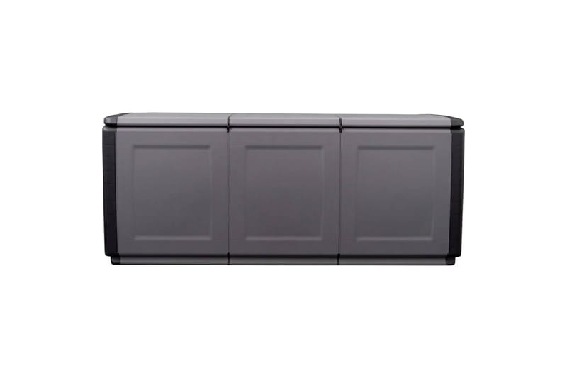 Dynbox 138x53x57 cm 330 L mörkgrå och svart - Grå - Utemöbler & utemiljö - Utomhusförvaring - Dynförvaring - Dynbox & dynlåda