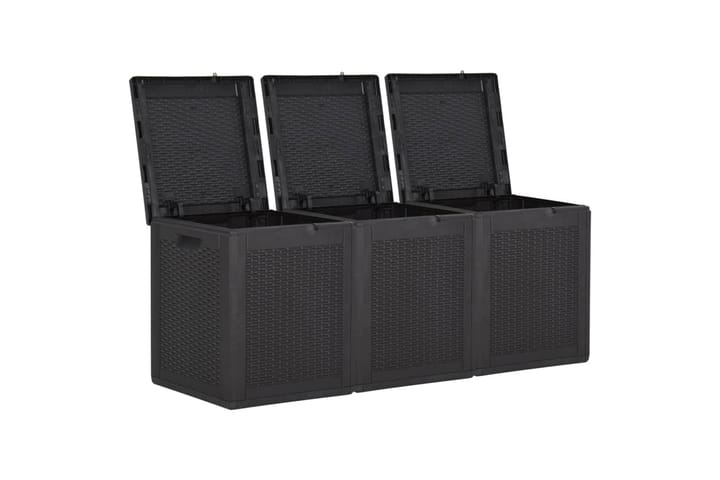 Dynbox 270 liter svart PP-rotting - Svart - Utemöbler & utemiljö - Övrigt utemöbler - Möbelskydd - Överdrag utemöbler