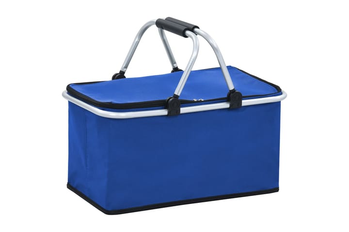 Hopfällbar kylväska blå 46x27x23 cm aluminium - Blå - Utemöbler & utemiljö - Utomhusförvaring - Kyl- & värmeförvaring - Kylväska & kylryggsäck