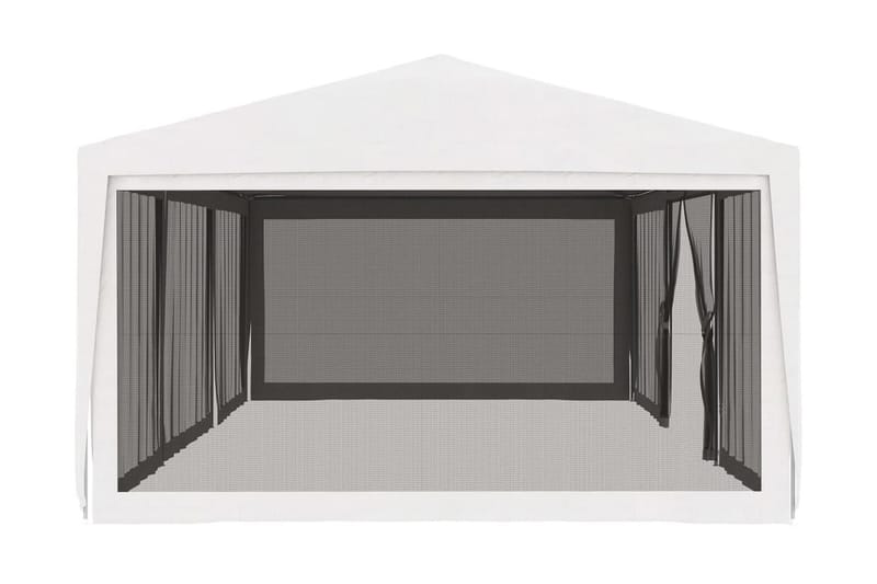 Partytält med 4 sidoväggar i nät 4x9 m vit - Vit - Utemöbler & utemiljö - Utomhusförvaring - Trädgårdstält & förvaringstält