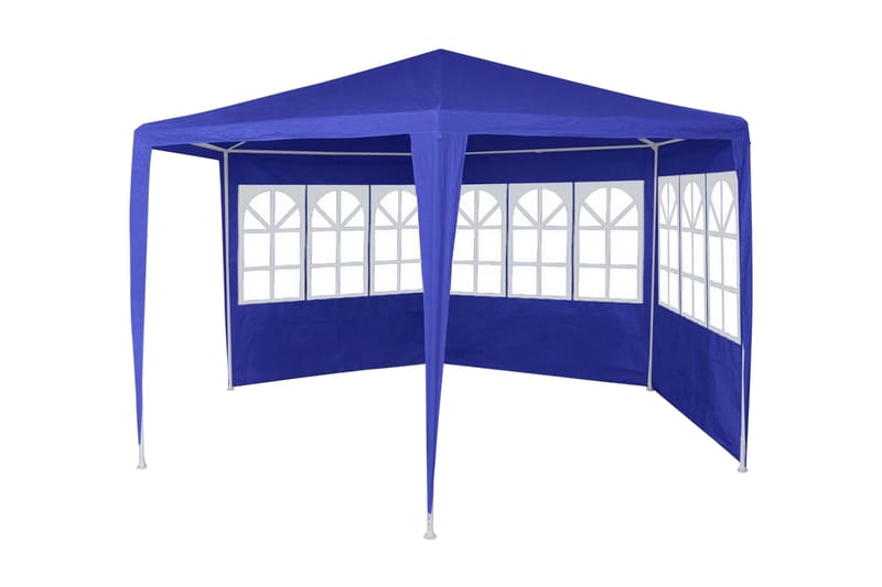 Partytält med 6 sidoväggar blå 2x2 m - Blå - Utemöbler & utemiljö - Utomhusförvaring - Trädgårdstält & förvaringstält