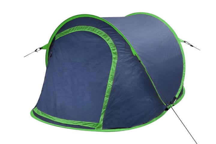 Pop-up Campingtält 2 Personer marinblå/grön - Blå|Grön - Utemöbler & utemiljö - Utomhusförvaring - Trädgårdstält & förvaringstält - Pop-up tält & eventtält