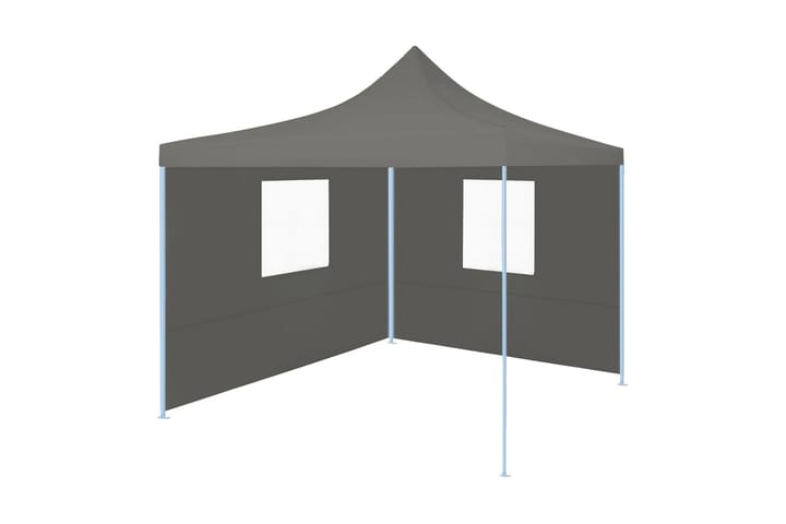 Pop-Up hopfällbart partytält med 2 sidoväggar 3x3 m antracit - Grå - Utemöbler & utemiljö - Utomhusförvaring - Trädgårdstält & förvaringstält