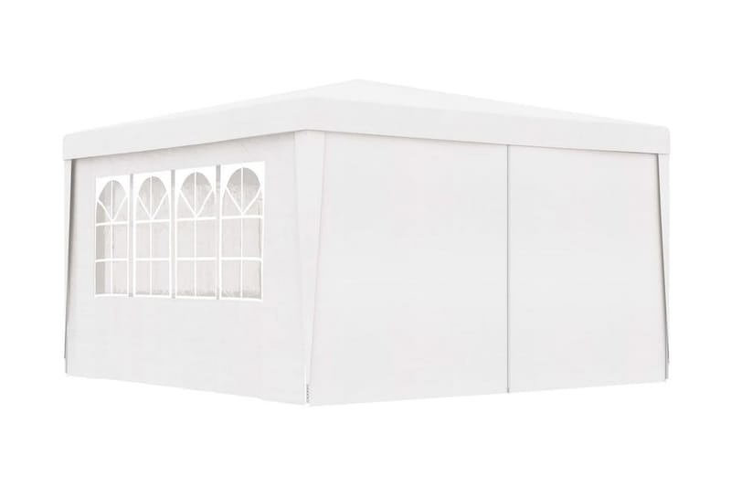 Professionellt partytält med väggar 4x4 m vit 90 g/m² - Vit - Utemöbler & utemiljö - Utomhusförvaring - Trädgårdstält & förvaringstält
