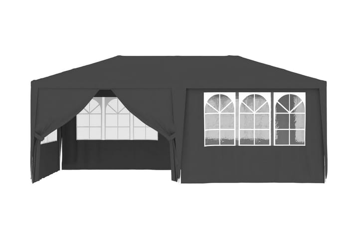 Professionellt partytält med väggar 4x6 m antracit 90 g/m² - Grå - Utemöbler & utemiljö - Utomhusförvaring - Trädgårdstält & förvaringstält