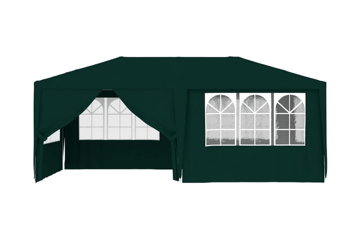 Professionellt partytält med väggar 4x6 m grön 90 g/m² - Grön - Utemöbler & utemiljö - Utomhusförvaring - Trädgårdstält & förvaringstält