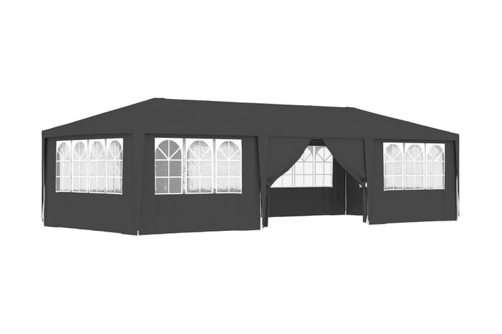 Professionellt partytält med väggar 4x9 m antracit 90 g/m² - Grå - Utemöbler & utemiljö - Utomhusförvaring - Trädgårdstält & förvaringstält