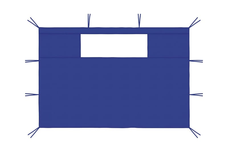 Sidoväggar med fönster till partytält 2 st blå - Blå - Utemöbler & utemiljö - Solskydd - Paviljong - Paviljongvägg