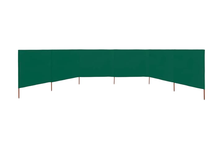 Vindskydd 6 paneler tyg 800x160 cm grön - Grön - Utemöbler - Solskydd - Insynsskydd & vindskydd