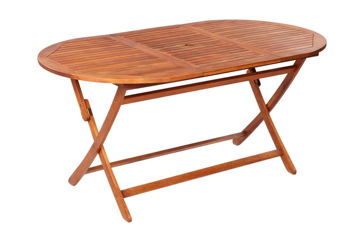 Hopfällbart trädgårdsbord 160x85x75 cm massivt akaciaträ - Brun - Utemöbler - Utebord - Cafébord